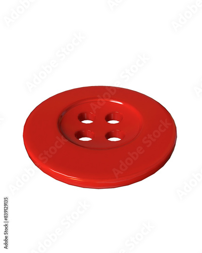 red button on white