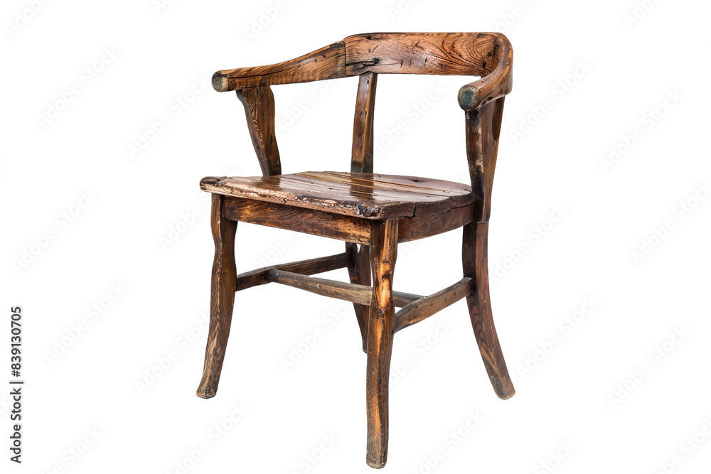 Old wooden chair isolated on transparent background Old wooden chair isolated on transparent background