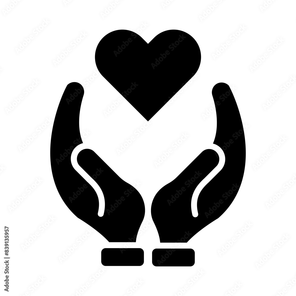 Obraz premium Compassionate Giving glyph icon