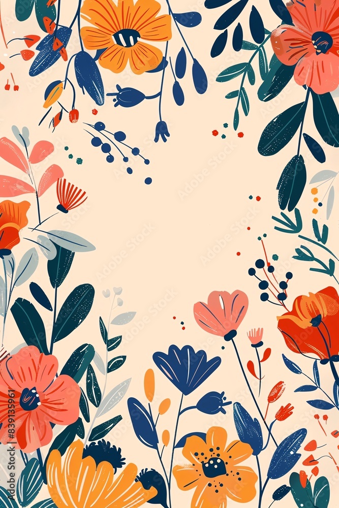 Folk, border, background Wallpaper, blank in the middle, minimalism, negative space, use for postcard template Folk, border, background Wallpaper, blank in the middle, minimalism, negative space, use for postcard template