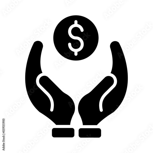 Charity glyph icon
