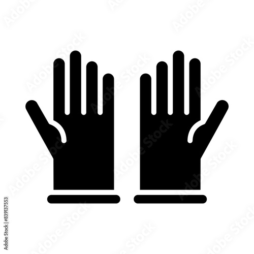 Gloves glyph icon