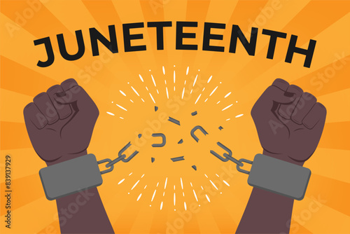 Flat illustration for juneteenth celebration