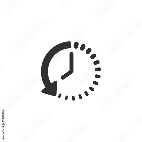 History icon. History line. Vector timer. Countdown time. Clock sign. Time icon. Clock icon. Return icon. Return time. Past time. Management. Task Manager. Support. Watch sign. Stopwatch. Deadline