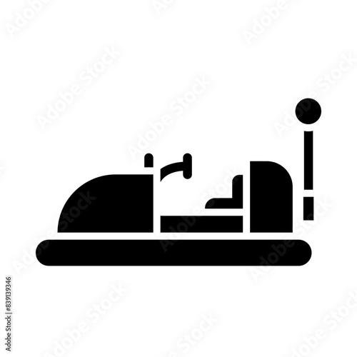 Bumper car glyph icon