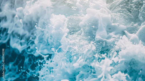 Fototapeta Naklejka Na Ścianę i Meble -  Abstract sea foam blue sea background