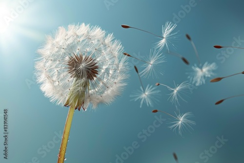 a macro shot of a dandelion