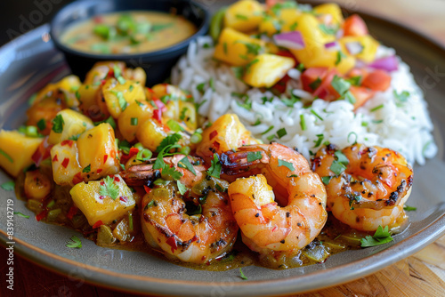 A refreshing dish merging Caribbean and Southeast Asian flavors