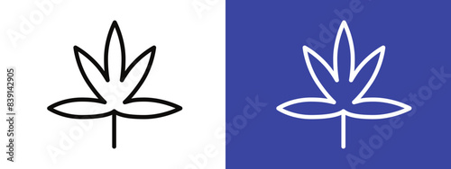 Cannabis Leaf Emblem Signifying Herbal Medicine and Natural Wellness