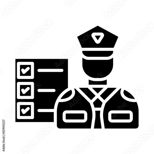 Airport Customs glyph icon