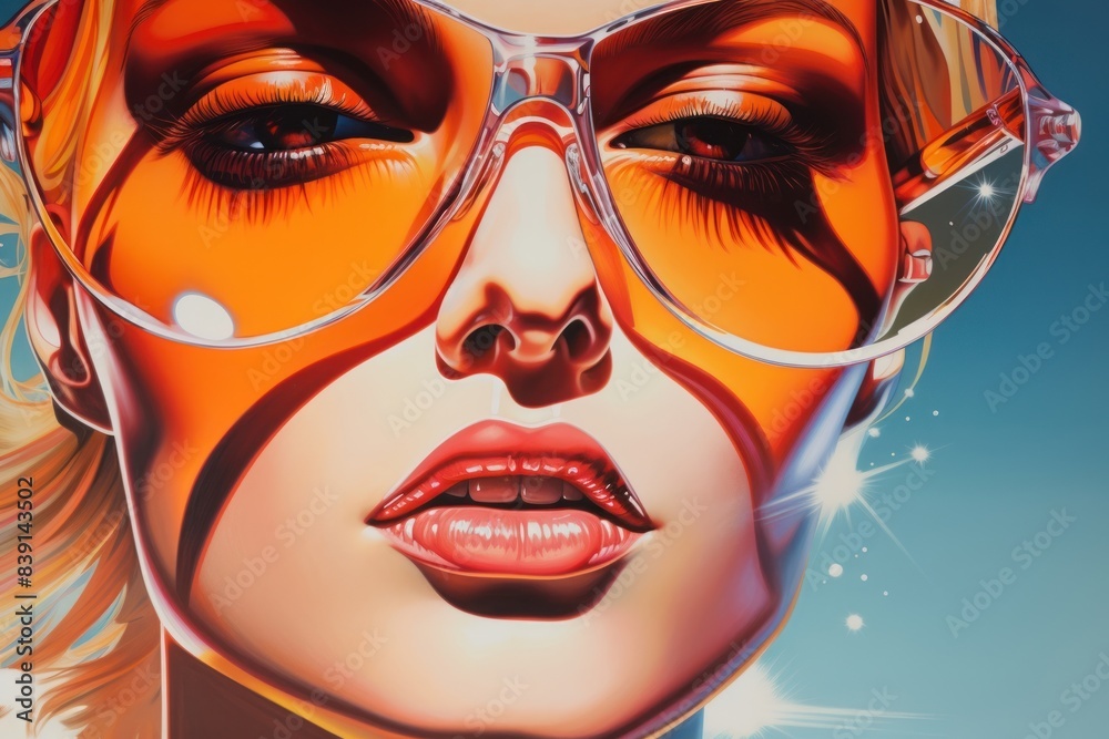 Woman art glasses adult. Woman art glasses adult.