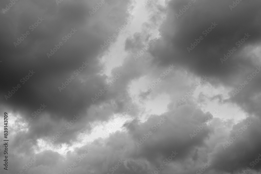 Clouds against the sky, black and white. Clouds against the sky, black and white.