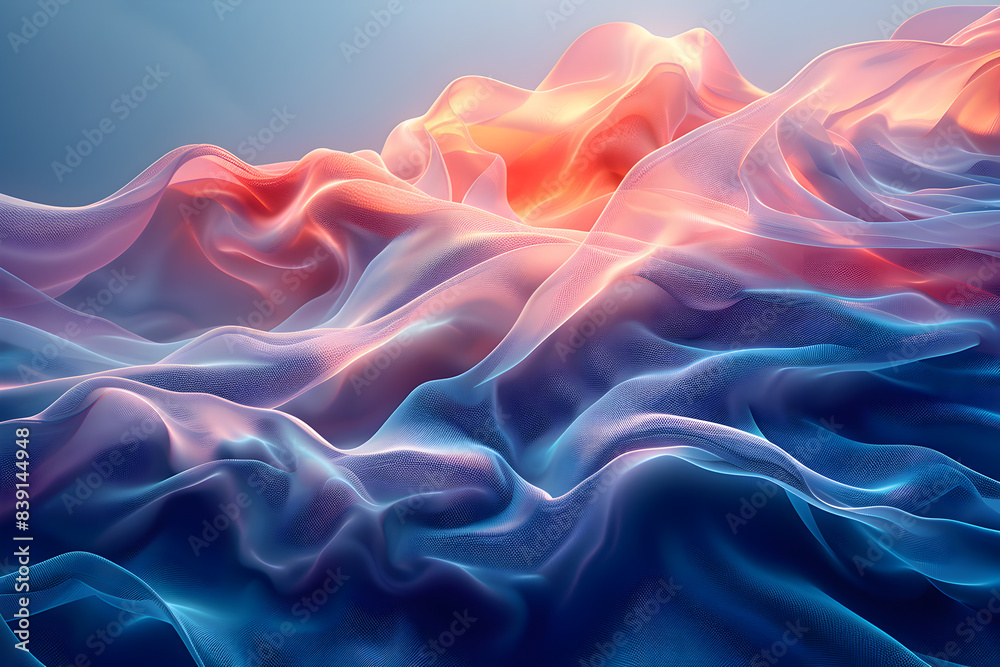 Fototapeta premium Abstract background with wavy textures