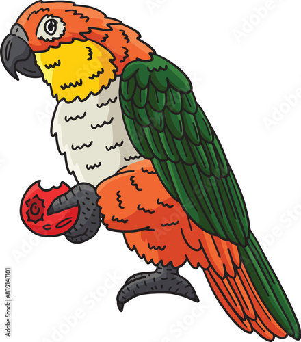 Cacique Bird Cartoon Colored Clipart Illustration