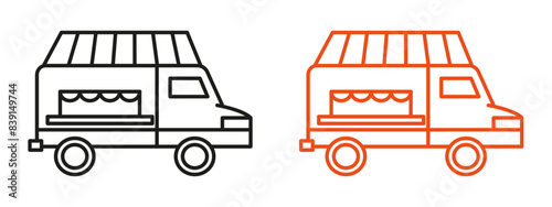 Food Truck Icon Showcasing Exciting and Varied Street Food Choices