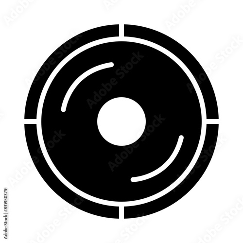 Compact disk glyph icon