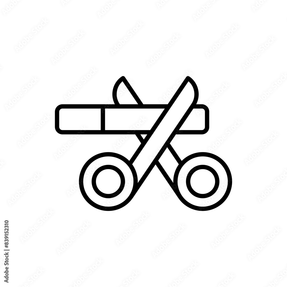 Cut tobacco outline icons, minimalist vector illustration ,simple transparent graphic element .Isolated on white background Cut tobacco outline icons, minimalist vector illustration ,simple transparent graphic element .Isolated on white background