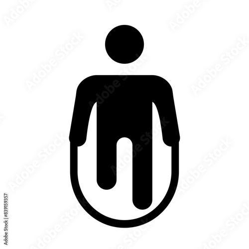 Jumping Rope glyph icon