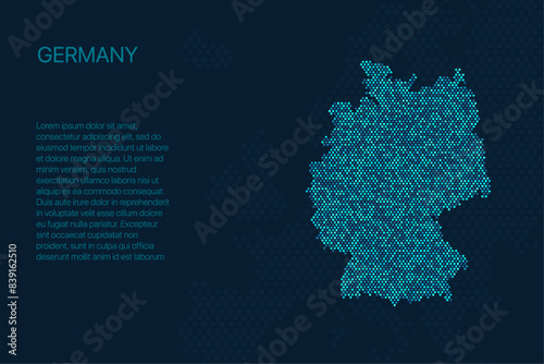 Germany digital pixel map for design