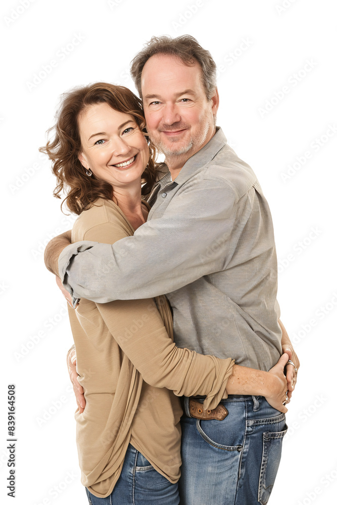 Mid aged couple isolated on transparent background. Mid aged couple isolated on transparent background.