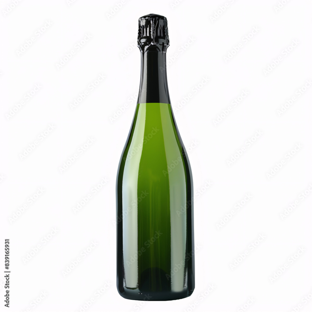 Unopened Champagne Bottle with Blank Label Unopened Champagne Bottle with Blank Label