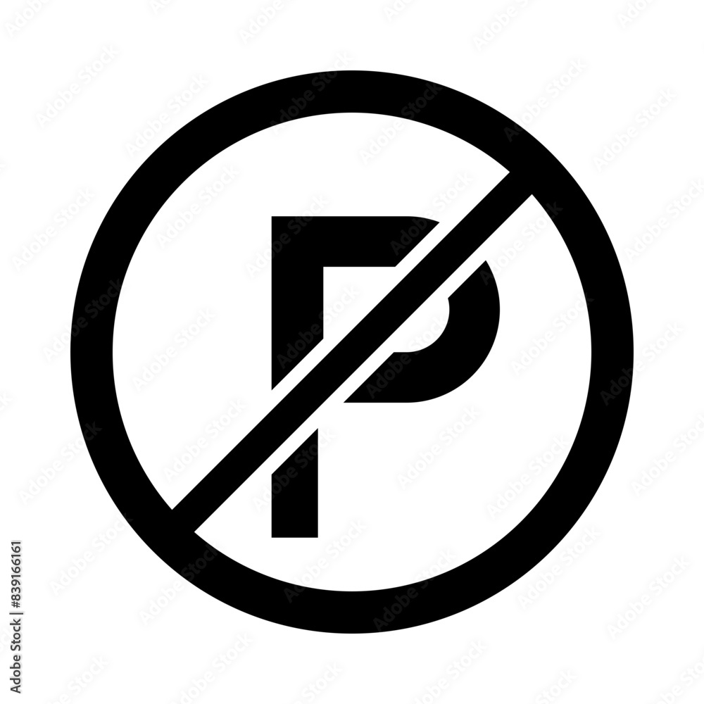 No parking icon glyph icon No parking icon glyph icon
