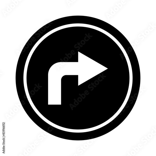 Turn right icon glyph icon