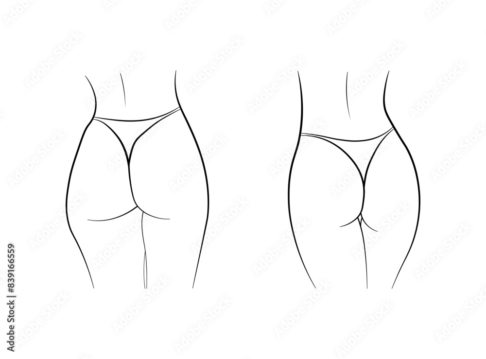 woman in bikini butt panties black and white drawing woman in bikini butt panties black and white drawing