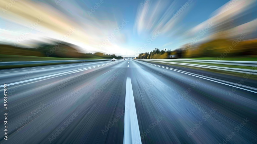 Daylight Drive High-Speed Car on Highway in Stunning Long-Exposure Daylight Drive High-Speed Car on Highway in Stunning Long-Exposure