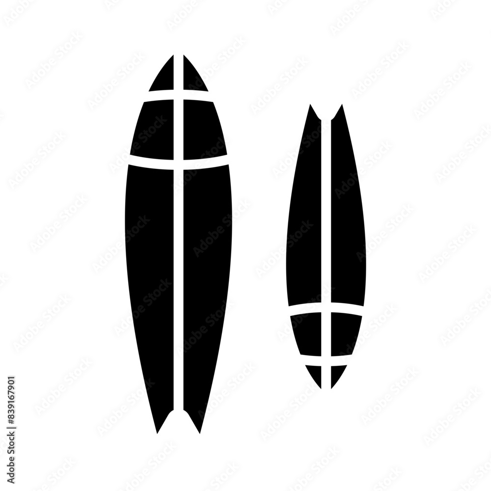 Surfboard glyph icon Surfboard glyph icon