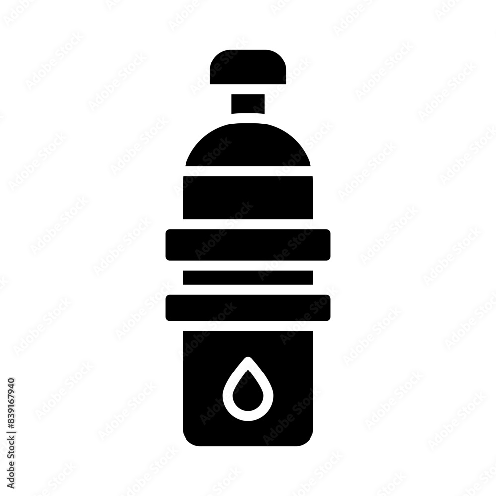 Fototapeta premium Water bottle glyph icon