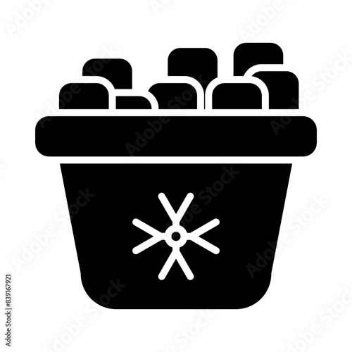 Ice box glyph icon