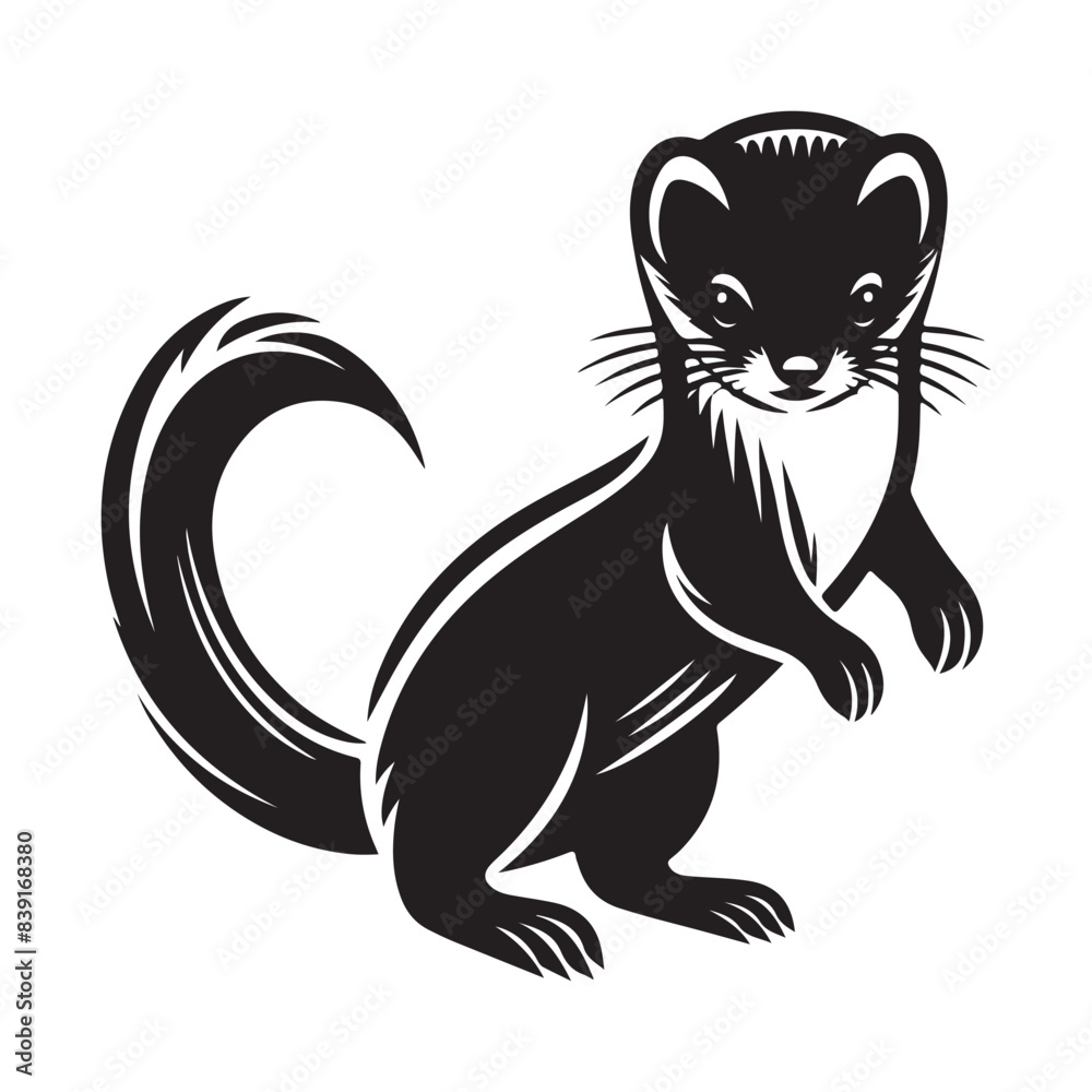 Weasel vector silhouette Weasel vector silhouette