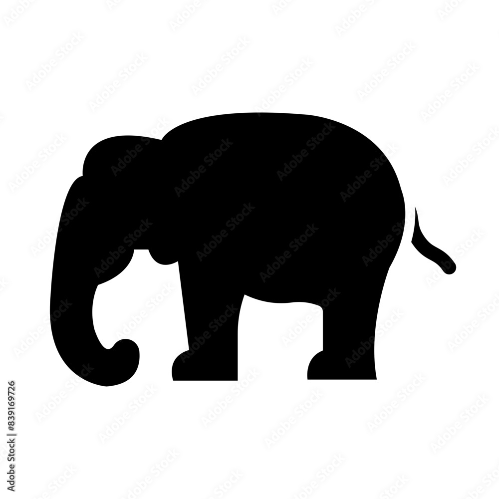 Obraz premium elephant glyph icon