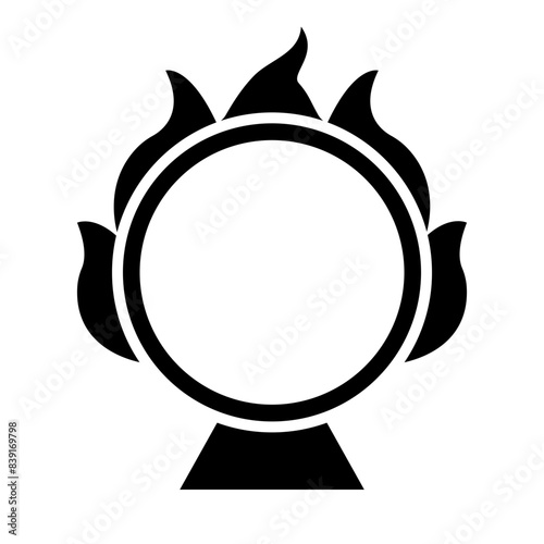 Ring of fire glyph icon