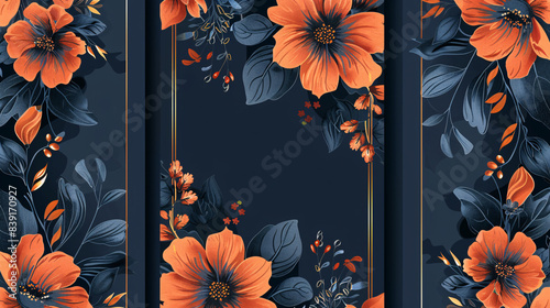 Flower Power Palett  Bold and beautiful floral patterns in a variety of colors for stunning background designs... photo