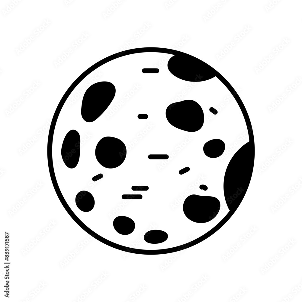 Moon Glyph Icon, Vector illustration Moon Glyph Icon, Vector illustration