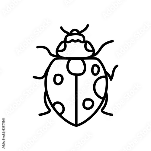 Ladybug Outline Icon, Vector illustration photo