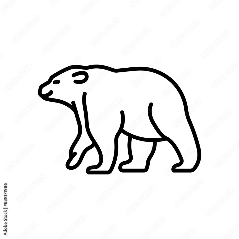 Brown Bear Outline Icon, Vector illustration Brown Bear Outline Icon, Vector illustration