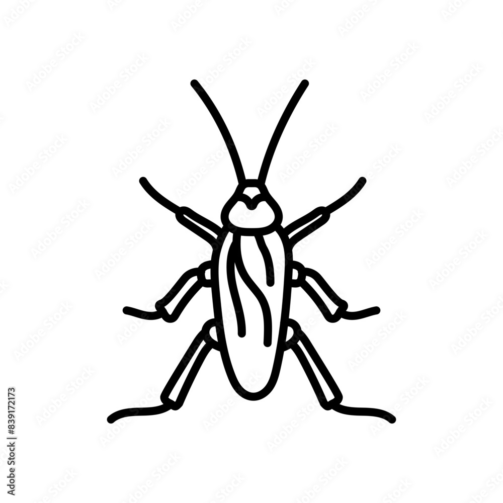 Cockroach Outline Icon, Vector illustration Cockroach Outline Icon, Vector illustration