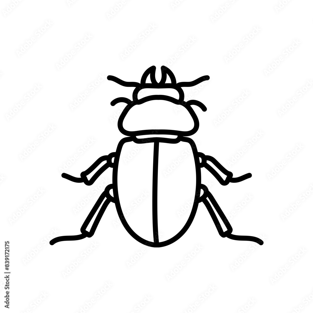 Beetle Outline Icon, Vector illustration Beetle Outline Icon, Vector illustration