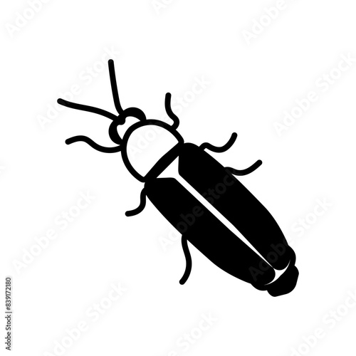 Firefly Glyph Icon, Vector illustration