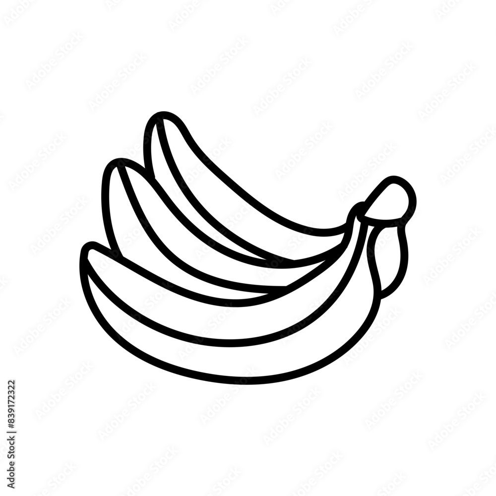 Banana Outline Icon, Vector illustration Banana Outline Icon, Vector illustration