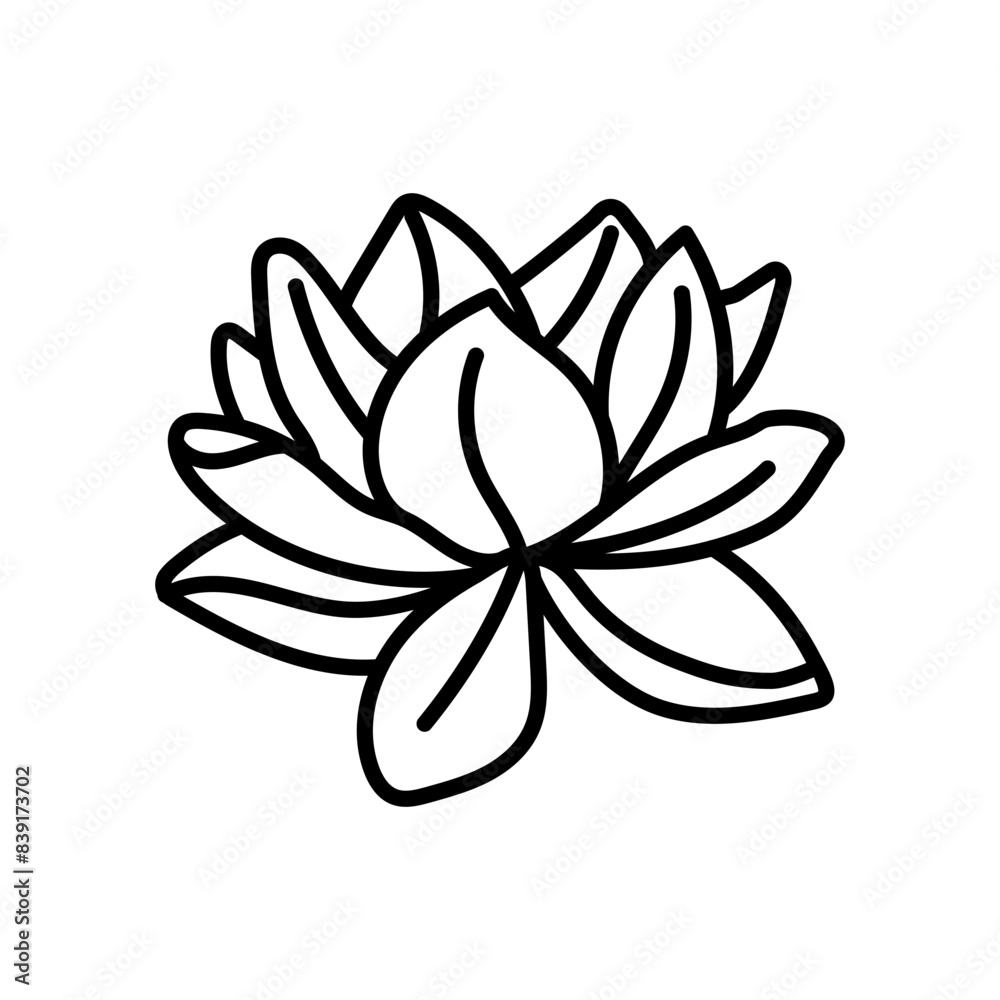 Lotus Flower Outline Icon, Vector illustration Lotus Flower Outline Icon, Vector illustration