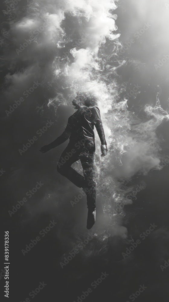 custom made wallpaper toronto digitalHuman floating photography monochrome outdoors.