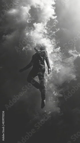 Wallpaper Mural Human floating photography monochrome outdoors. Torontodigital.ca