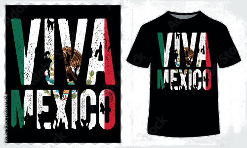 Mexico Independence Day Lettering Design for Poster and T-Shirt Design. EPS-10.