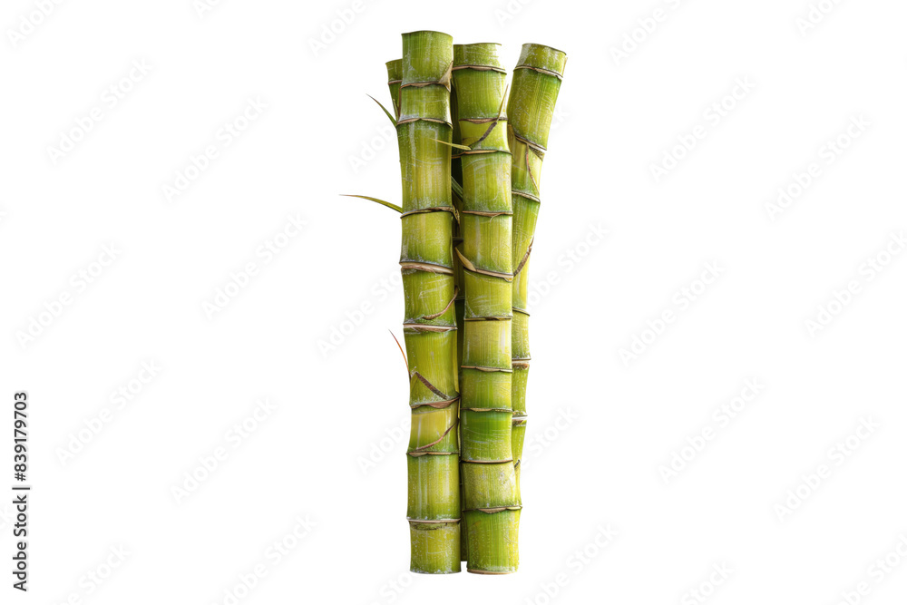 Obraz premium Sugar can stalks isolated on white background
