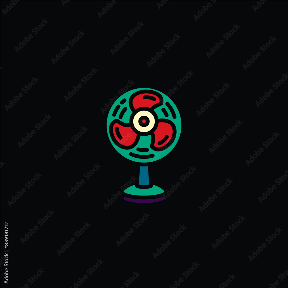 Original vector illustration. A table fan. A contour icon. Original vector illustration. A table fan. A contour icon.