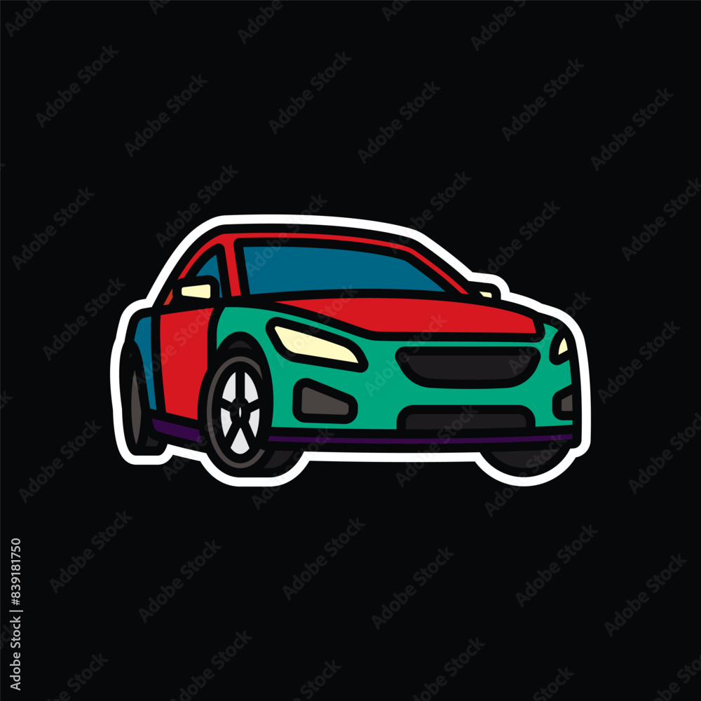 Original vector illustration. A passenger car. A contour icon. Original vector illustration. A passenger car. A contour icon.